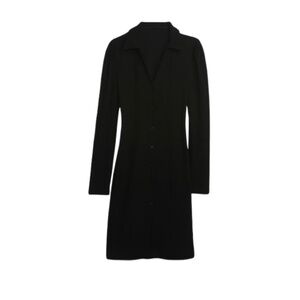 GAP Rib Polo Mini Dress - Black